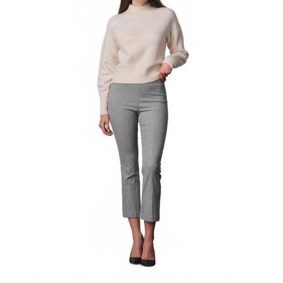 NEW AVENUE MONTAIGNE women's leo trend pants in light gray/navy plaid